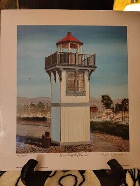 Carol Thompson Table Bluff Lighthouse Signed Limited Edition Vintage Art Print